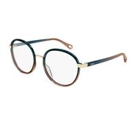 Chloé Femme CH0033O 006 Montures optiques Injecté Vert Transparent Ronde