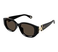 Chloé Femme Chloé CH0237SK 001 Lunettes de soleil Acétate Noir Marron Ronde