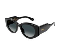 Chloé Femme Chloé CH0251S 001 Lunettes de soleil Acétate Noir Gris Ronde