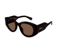 Chloé Femme Chloé CH0251S 002 Lunettes de soleil Acétate Havane Marron Ronde