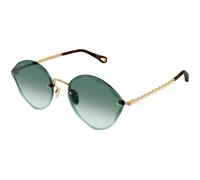 Chloé Femme Chloé CH0253S 003 Lunettes de soleil Métal Or Vert Cat Eye