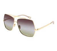 Chloé Femme Chloé CH0278S 002 Lunettes de soleil Métal Or Vert Carré