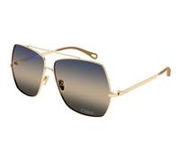 Chloé Femme Chloé CH0278S 006 Lunettes de soleil Métal Or Bleu Carré