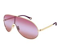 Chloé Femme Chloé CH0283S 003 Lunettes de soleil Métal Or Rouge Masque