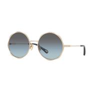 Chloé Femme Sunglass CH0184S - Couleur du Monture: Or, Couleur de Lentille: Bleu