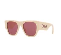 Chloé Femme Sunglass CH0233S - Couleur du Monture: Ivoire, Couleur de Lentille: Rouge