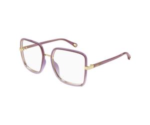Chloé - Geometric Eyeglasses - Femme - Accessoires - Violet - Taille: 55 MM