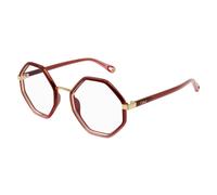 Chloé - Geometric Optical Frame - unisex - Accessoires - Rouge - Taille: 53 MM