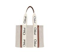 Chloé - Grand Cabas Woody - Femme - Sacs - Blanc - Taille: ONE Size