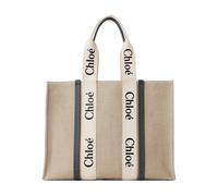 Chloé - Grand sac cabas Woody - Femme - Sacs - Blanc - Taille: ONE Size