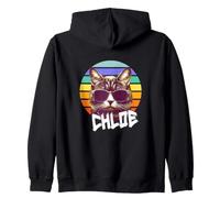 Chloe - Joli prénom de Fille avec Un Chat Cool Sweat à Capuche
