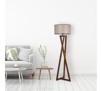 Chloe lampadaire design bois et tissu