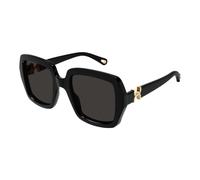Chloé Lunettes de soleil Femme CH0301S 001 Acétate Noir/Gris Carré