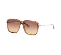 Chloé - Lunettes de soleil carrées oversize - Femme - Accessoires - Brun - Taille: ONE Size
