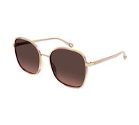 Chloé - Lunettes de soleil élégantes - Femme - Accessoires - Brun - Taille: 56 MM