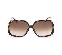Chloé - Lunettes de soleil géométriques effet écaille de tortue - Femme - Accessoires - Brun - Taille: 60 MM