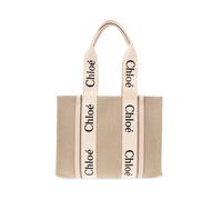 Chloé - Medium Woody Tote Bag - Femme - Sacs - Beige - Taille: ONE Size