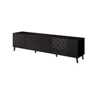 Chloe - meuble TV - 4 portes - 200 cm - Noir