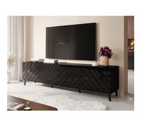 Chloe - meuble TV - 4 portes - 200 cm - Noir
