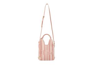 Chloé - Mini Sac Cabas Rayé - Femme - Sacs - Rose - Taille: ONE Size