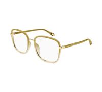 Chloé - Monture optique carrée - Femme - Accessoires - Beige - Taille: 53 MM