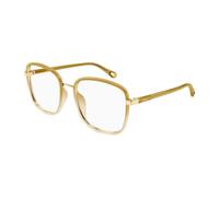 Chloé - Monture optique carrée - Femme - Accessoires - Beige - Taille: 53 MM