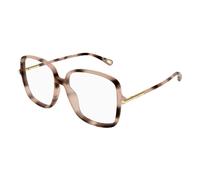 Chloé - Monture optique rectangulaire - Femme - Accessoires - Brun - Taille: 56 MM
