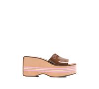 Chloé - Mules Compensées Swimming Cool - Femme - Chaussures - Brun - Taille: 40 EU