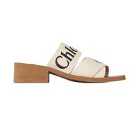 Chloé - Mules compensées Woody - Femme - Chaussures - Blanc - Taille: 41 EU