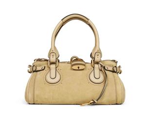 Chloé - Paddington Suede Shoulder Bag - Femme - Sacs - Beige - Taille: ONE Size