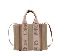 Chloé - Petit sac cabas Woody - Femme - Sacs - Beige - Taille: ONE Size