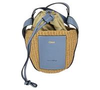 Chloé Pre-owned - Sac bandoulière panier Pre-owned en raphia bleu et cuir - Femme - Pre-owned - Beige - Taille: ONE Size