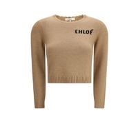 Chloé - Pull Logo - Femme - Pulls - Beige - Taille: 40 FR