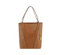 Chloé - Sac à bandoulière en cuir grainé Spin - Femme - Sacs - Brun - Taille: ONE Size