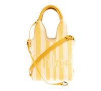 Chloé - Sac cabas mini rayé - Femme - Sacs - Jaune - Taille: ONE Size