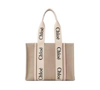 Chloé - Sac cabas Woody moyen - Femme - Sacs - Beige - Taille: ONE Size