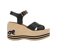 Chloé - Sandale compensée Sand Wedge - Femme - Chaussures - Noir - Taille: 40 EU