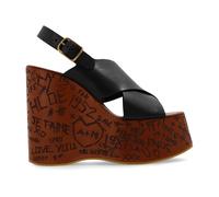Chloé - Sandales compensées Maxime - Femme - Chaussures - Noir - Taille: 39 EU