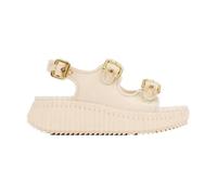 Chloé - Sandales compensées Nama - Femme - Chaussures - Beige - Taille: 38 EU