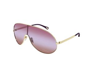Chloé - Shield Lunettes de soleil - Femme - Accessoires - Jaune - Taille: ONE Size