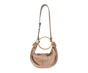 Chloé - Small Bracelet Hobo Bag - Femme - Sacs - Beige - Taille: ONE Size