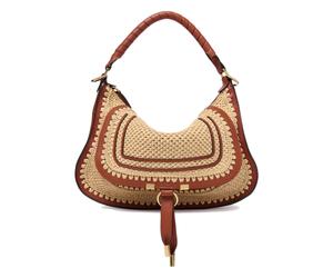 Chloé - Small Marcie Shoulder Bag - Femme - Sacs - Beige - Taille: ONE Size