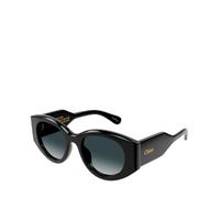 Chloé Femme Chloé CH0251S 001 Lunettes de soleil Acétate Noir Gris Ronde