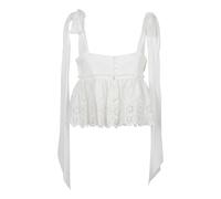 Chloé - Top court à bretelles nouées - Femme - Tops - Blanc - Taille: 40 FR