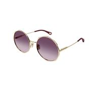 Chloé, unisex, Accessoires, Jaune, Taille: 59 MM Lunettes de soleil or violet Modèle 006