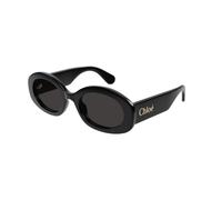 Chloé, unisex, Accessoires, Noir, Taille: 53 MM Lunettes de Soleil Noires Grises Modèle Élégant
