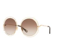 Chloé Unisex Sunglass CH0045S - Couleur du Monture: Or, Couleur de Lentille: Dégradé marron