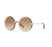 Chloé Unisex Sunglass CH0047S - Couleur du Monture: Or Marron, Couleur de Lentille: Dégradé marron