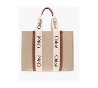 Chloé - Woody Grand sac shopper - Femme - Sacs - Beige - Taille: ONE Size