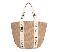 Chloé - Woody Large Basket Tote - Femme - Sacs - Beige - Taille: ONE Size